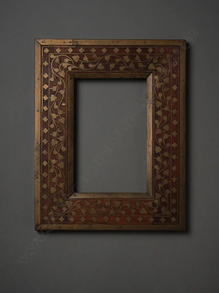 Indian Wood and brass frame, Image 1++
